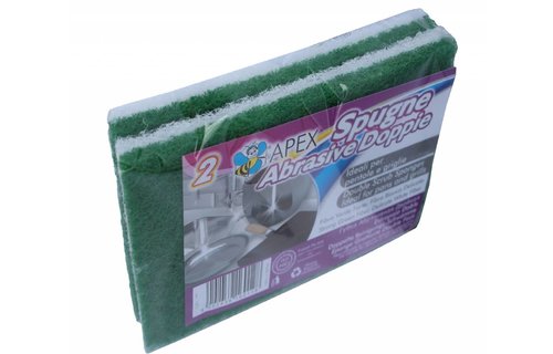 Schuurspons Dubbel set van 2 stuks Schuurspons Dubbel set van 2 stuks