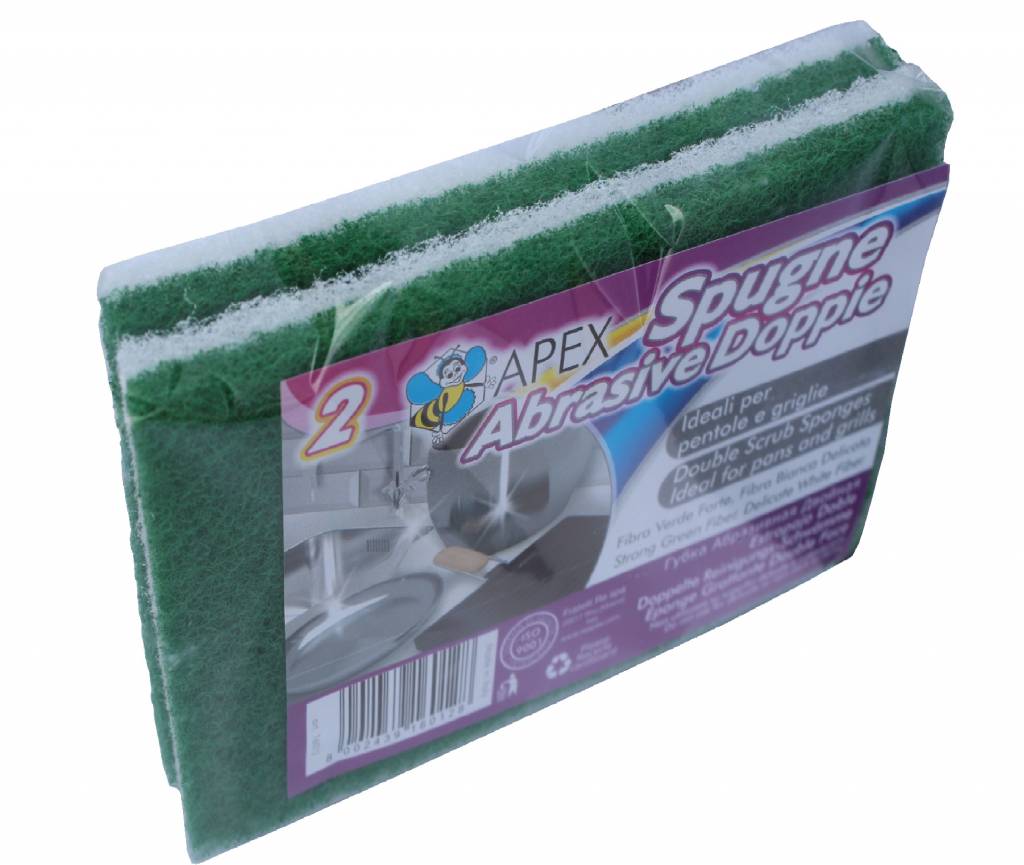 Schuurspons Dubbel set van 2 stuks Schuurspons Dubbel set van 2 stuks