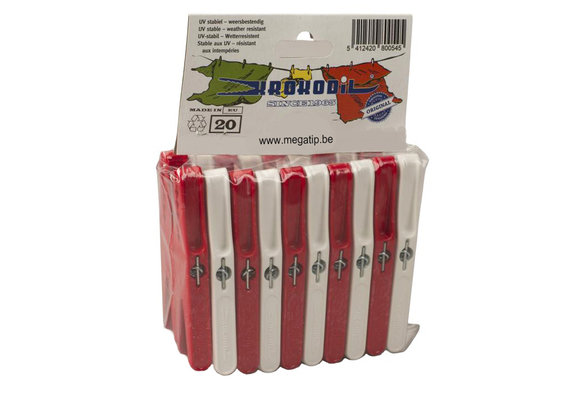 Wasknijpers Krokodil  PVC  extra sterk  - 20 stuks