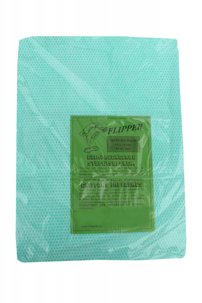 Stofwisdoekjes green dot 30x42 cm. 50 stuks Stofwisdoekjes green dot 30x42 cm. 50 stuks