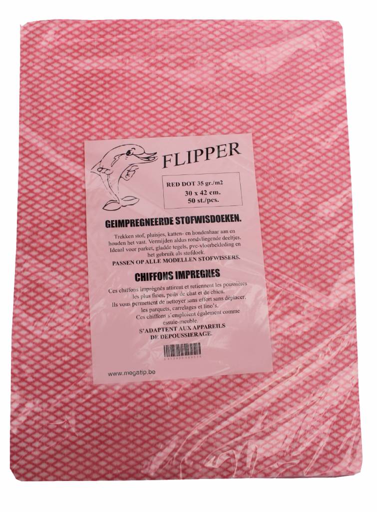 Stofwisdoekjes red dot 30x42 cm. 50 stuks Stofwisdoekjes red dot 30x42 cm. 50 stuks