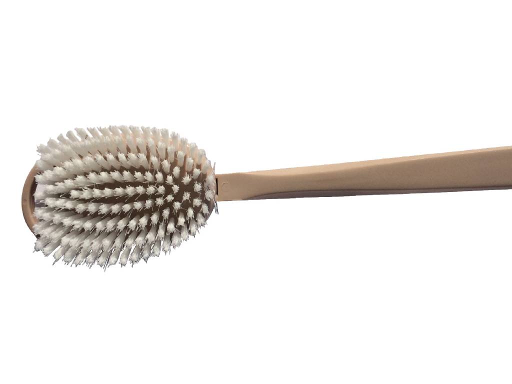 Badborstel Nylon pvc steel Beige Badborstel Nylon pvc steel Beige