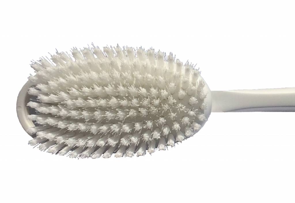 Badborstel Nylon pvc steel wit
