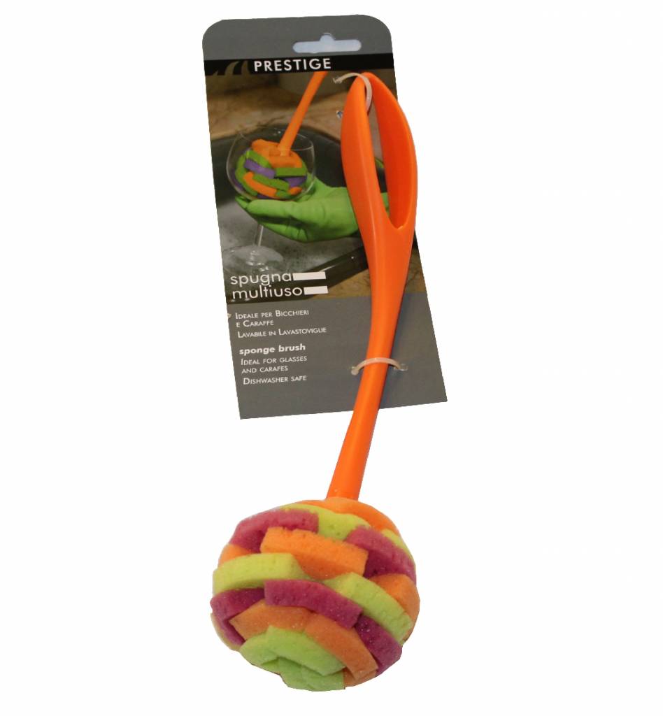 Glazenborstel met spons