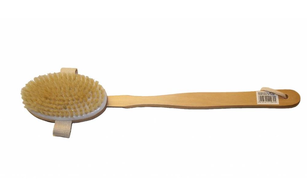 Badborstel zuiver blond haar Badborstel zuiver blond haar