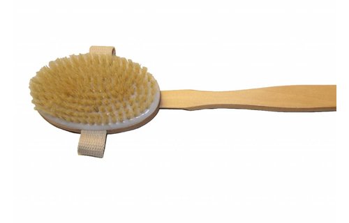 Badborstel zuiver blond haar Badborstel zuiver blond haar