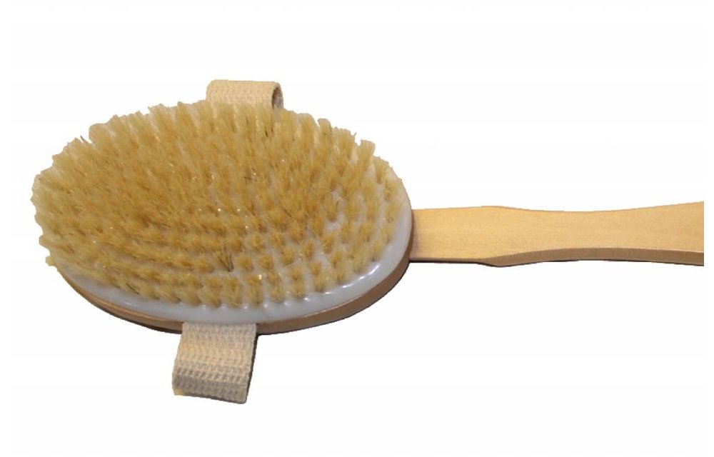 Badborstel zuiver blond haar Badborstel zuiver blond haar