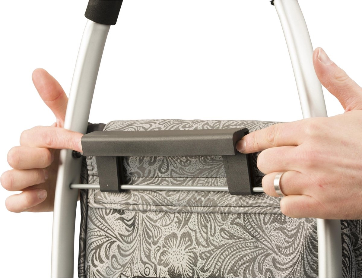 Boodschappentrolley Geo Licht Grijs   48 L. Inklapbaar Aluminium