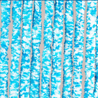 Vliegengordijn kattenstaart 125x230 cm.  Blauw / Wit mix