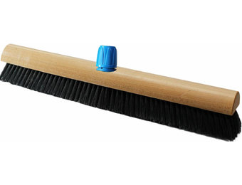 Kamerveger gelakt hout 60 cm - Zwart gemengd haar