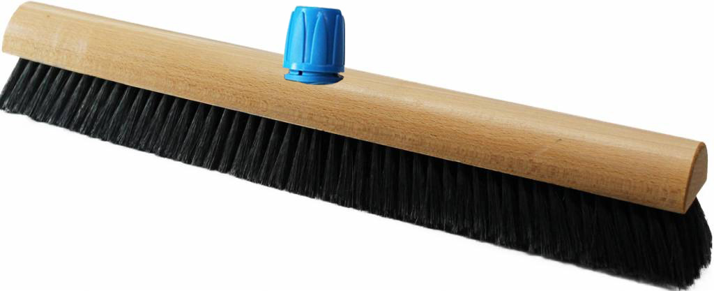 Kamerveger gelakt hout 60 cm - Zwart gemengd haar