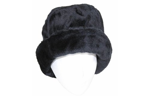Dames Hoedje Pels / Bont met boord Zwart Dames Hoedje Pels / Bont met boord Zwart