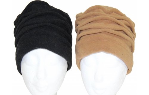 Dames Hoedje Fleece Milano in Beige en Zwart Dames Hoedje Fleece Milano in Beige en Zwart