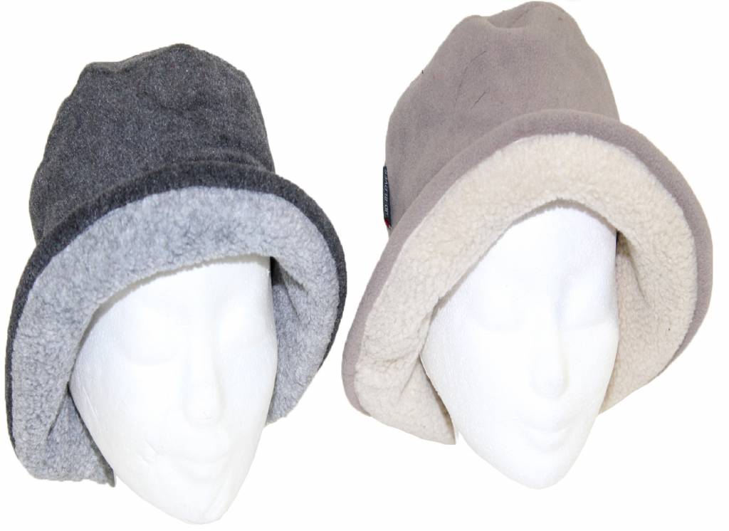Dames Hoedje Fleece / Teddy met boord verschillende kleuren.
