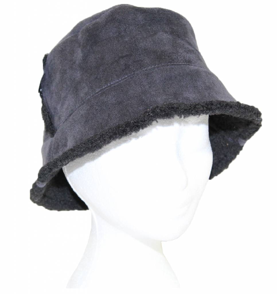 Dames Hoedje Daim Zwart