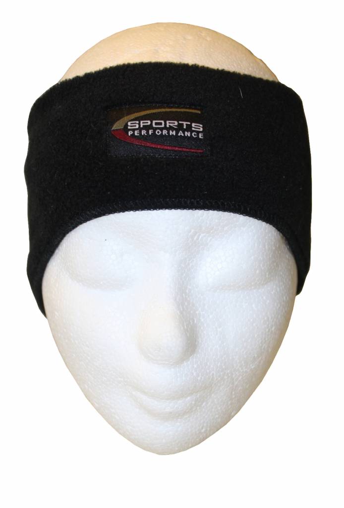 Haarband Fleece kinderen Zwart