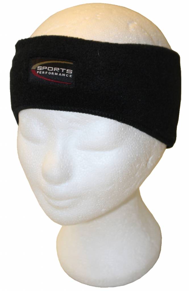 Haarband Fleece kinderen Zwart