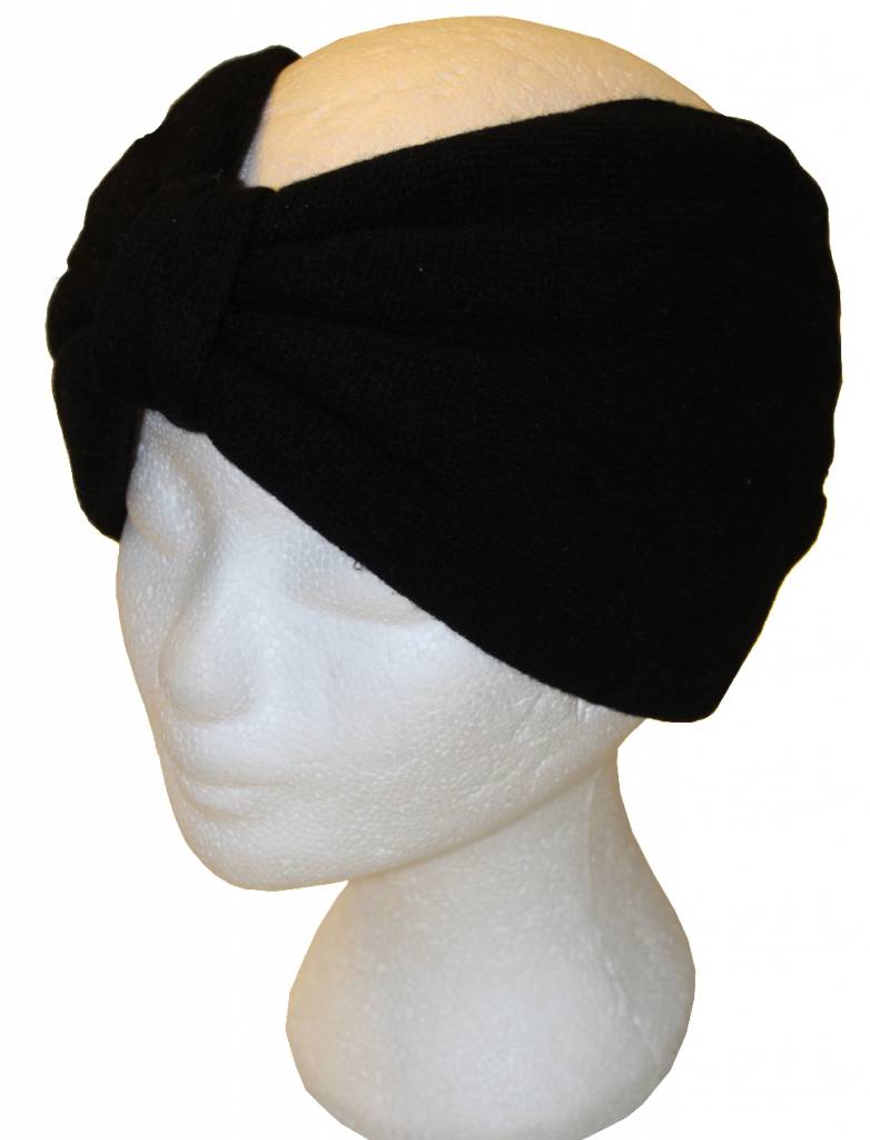 Angora Haarband Zwart