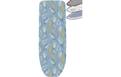 Strijkplankhoes 2 laags met elastiek A -  L. Blue abstract