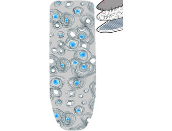 Strijkplankhoes 2 laags met elastiek A -  Gray Circle