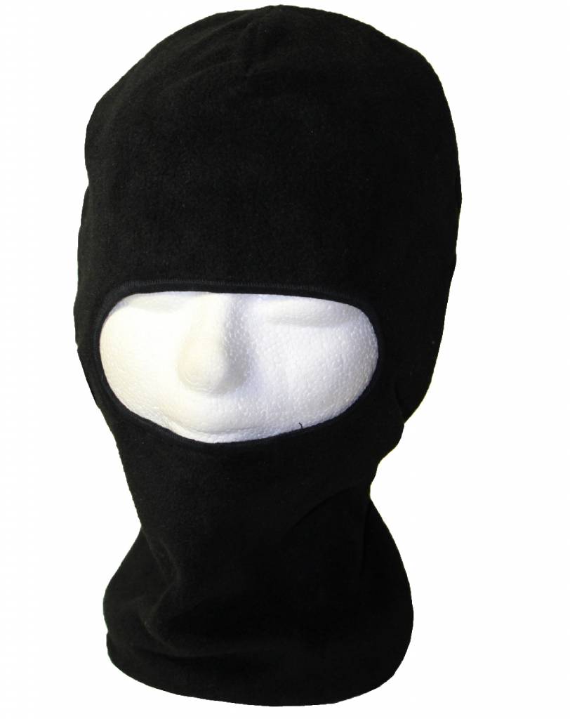 Bivakmuts fleece één gaats Zwart Bivakmuts fleece één gaats Zwart