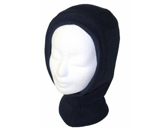 Bivakmuts dubbel gebreid blauw