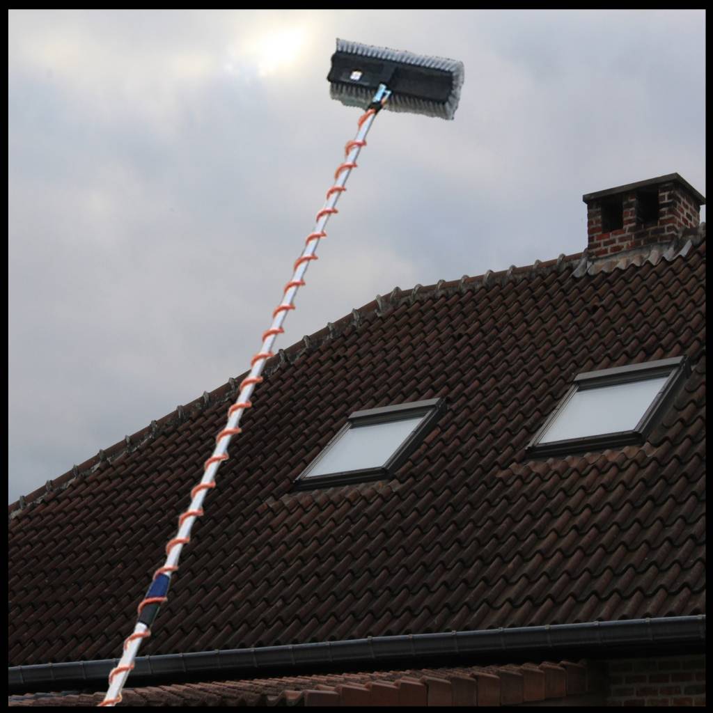 Telescoopsteel 6 meter met Spiraal en borstel