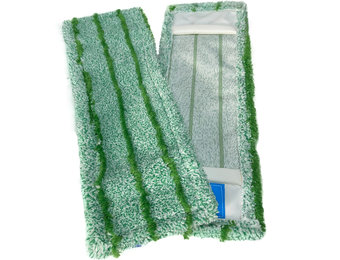 Microvezel Vloermop  45 cm  "Groen/Wit Mix gestreept"