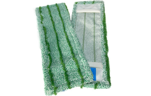 Microvezel Vloermop  45 cm  "Groen/Wit Mix gestreept" Microvezel Vloermop  45 cm  "Groen/Wit Mix gestreept"