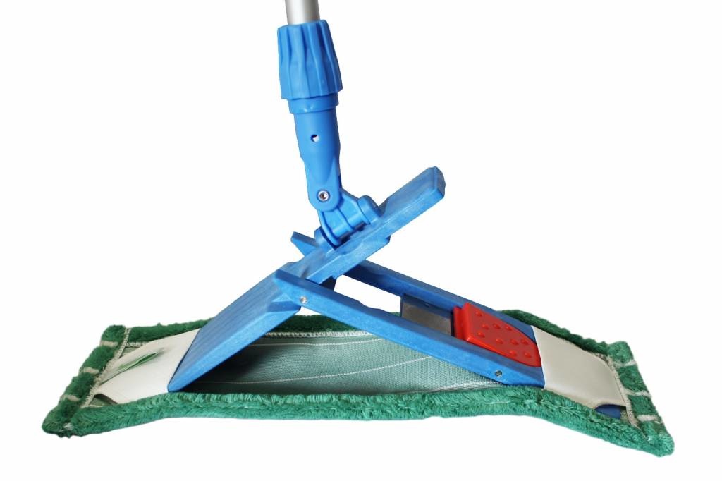 Microvezel Vloermop  45 cm  "Groen/Wit Mix gestreept" Microvezel Vloermop  45 cm  "Groen/Wit Mix gestreept"