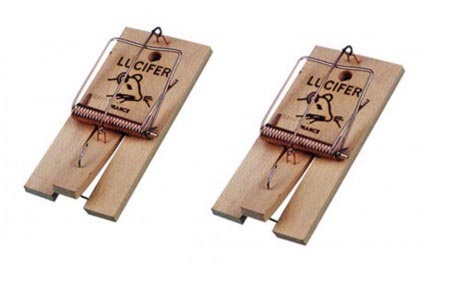 Lucifer  Muizenval Hout - 2 Stuks