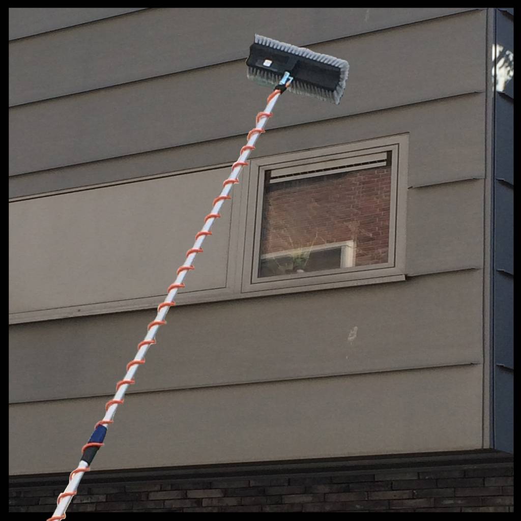 Telescoopsteel 2,50 meter met Spiraal en borstel