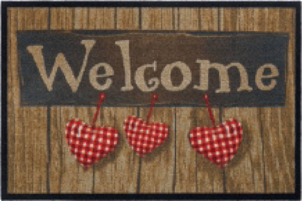 Deurmat Welcome Hearts 50 x 75 cm.
