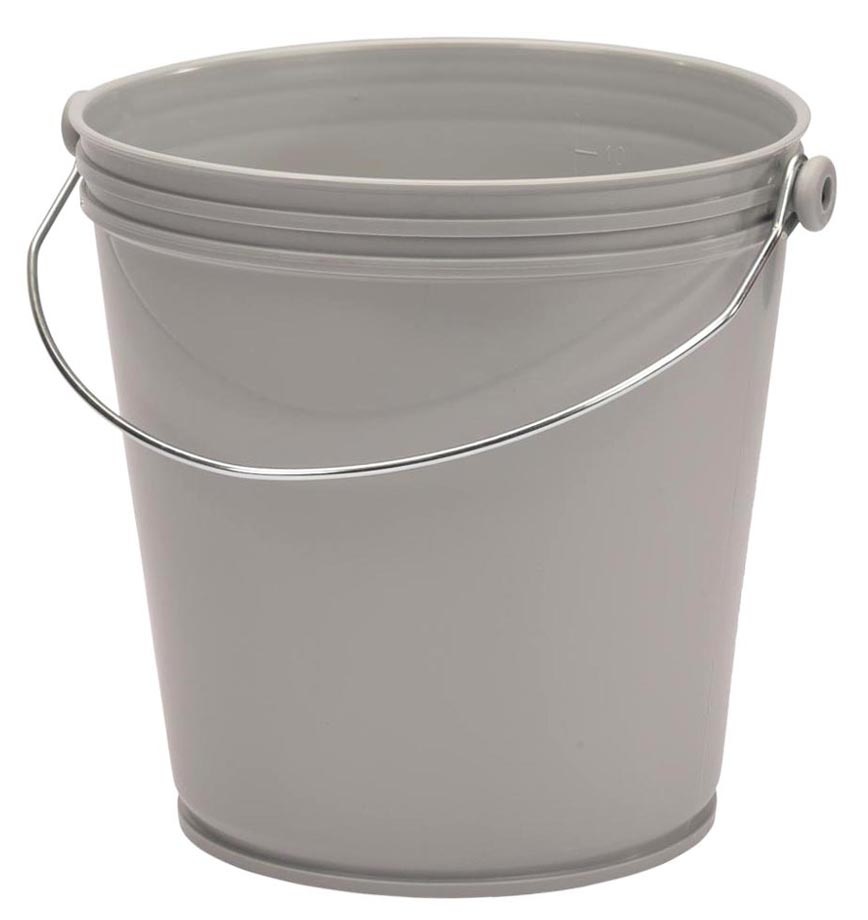 Bouwemmer 10 Liter  Grijs