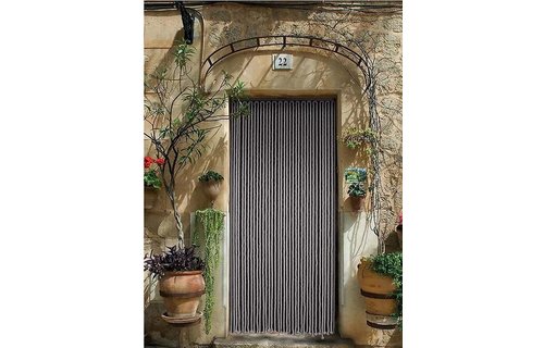 Vliegengordijn gevlochten touw Grijs 90X200 cm.