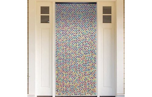 Kralengordijn  houten parels Bubble Gum  90x200 cm