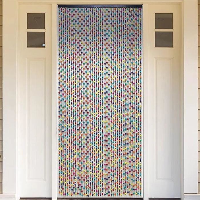 Kralengordijn  houten parels Bubble Gum  90x200 cm