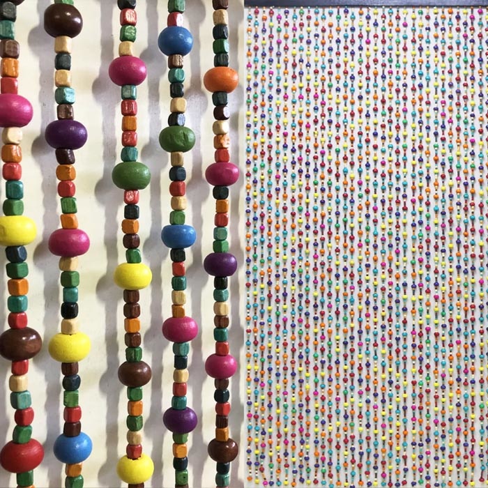 Kralengordijn  houten parels Bubble Gum  90x200 cm