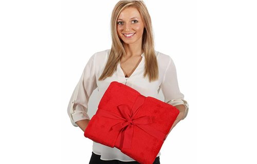 Fleece deken Microflush 130 x 180 cm Rood