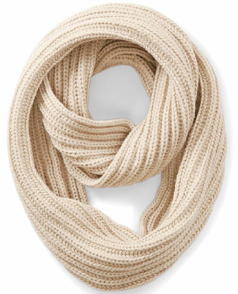 Rondgebreide sjaal Oatmeal Beige