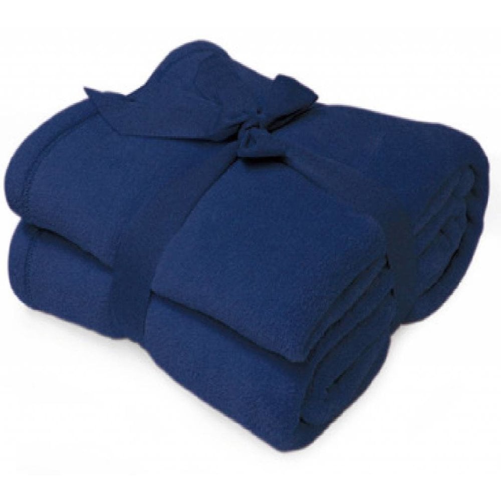 Kan niet textuur esthetisch Fleece deken Microflush 130x180 cm Navy Blauw | Megatip.be