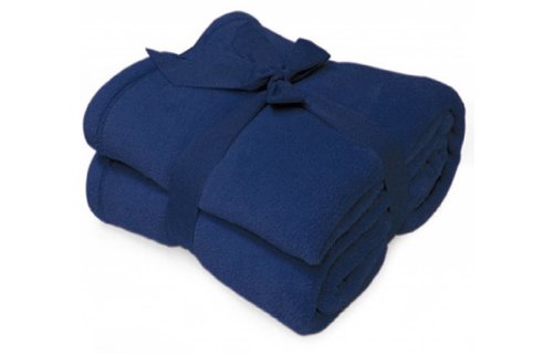 Fleece deken Microflush 130 x180 cm Navy Blauw
