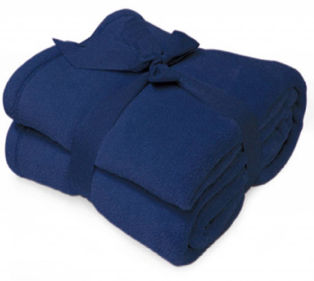 Fleece deken Microflush 130 x180 cm Navy Blauw
