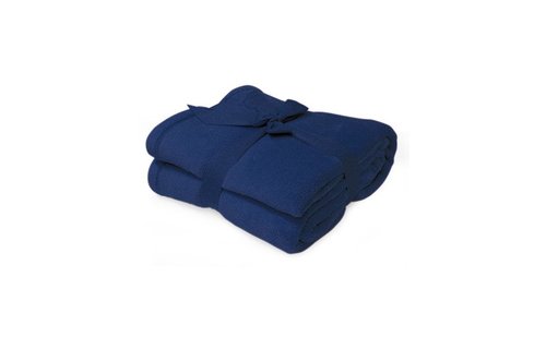 Fleece deken Microflush 130 x180 cm Navy Blauw