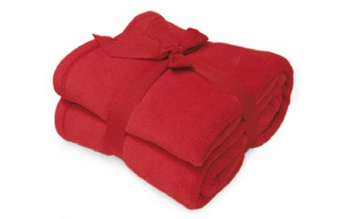 Fleece deken Microflush 130 x 180 cm Rood