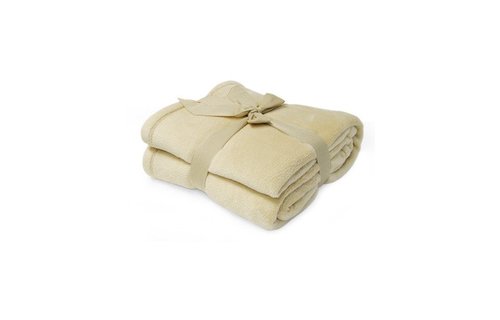 Fleece deken Microflush 130 x 180 cm Beige