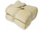 Fleece deken Microflush 130x180 cm Beige