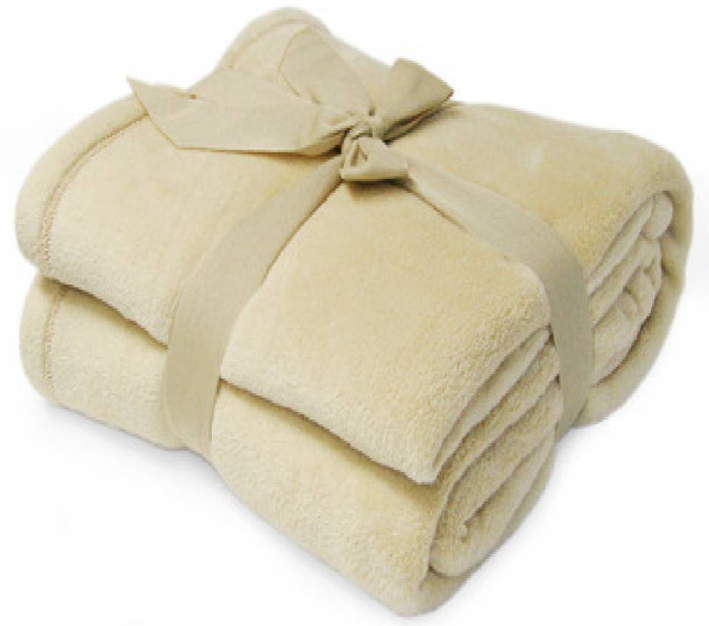 Fleece deken Microflush 130 x 180 cm Beige