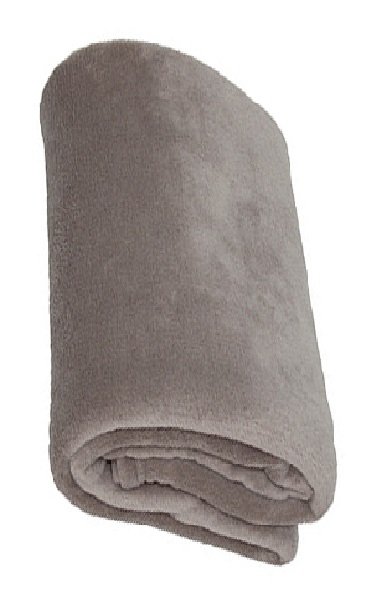 Fleece deken Coral 120 x 160 cm warm Grijs