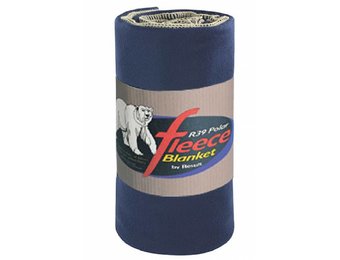 Fleece deken Deluxe 140x175 cm. Navy Blauw